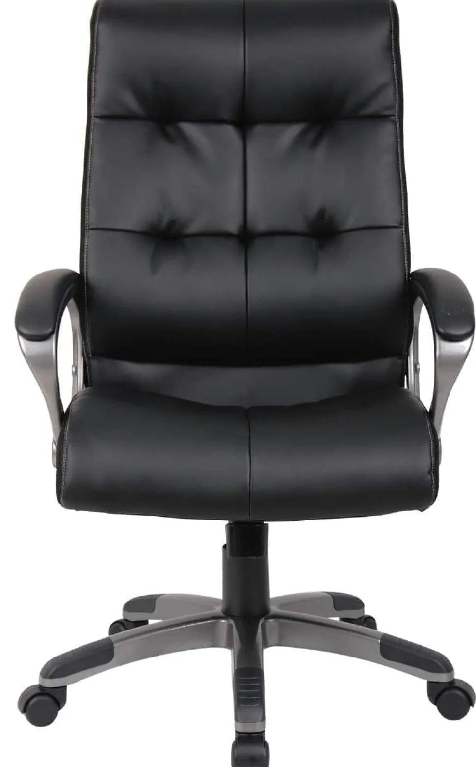 Viking Realspace Directiestoel Basismechanisme Kunstleder Vaste armleuning In hoogte verstelbare zitting Zwart 110 kg Maine 670 x 705 mm