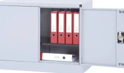 Viking Realspace Draaideurkast 1 Plank Afsluitbaar 920 x 420 x 700 mm Zilver