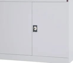 Viking Realspace Draaideurkast Staal 2 Planken Afsluitbaar 1,200 x 420 x 1,000 mm Grijs