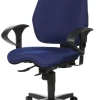Viking Realspace Eiger Bureaustoel Synchroonmechanisme Stof 2D armleuning In hoogte verstelbare zitting Blauw 110 kg