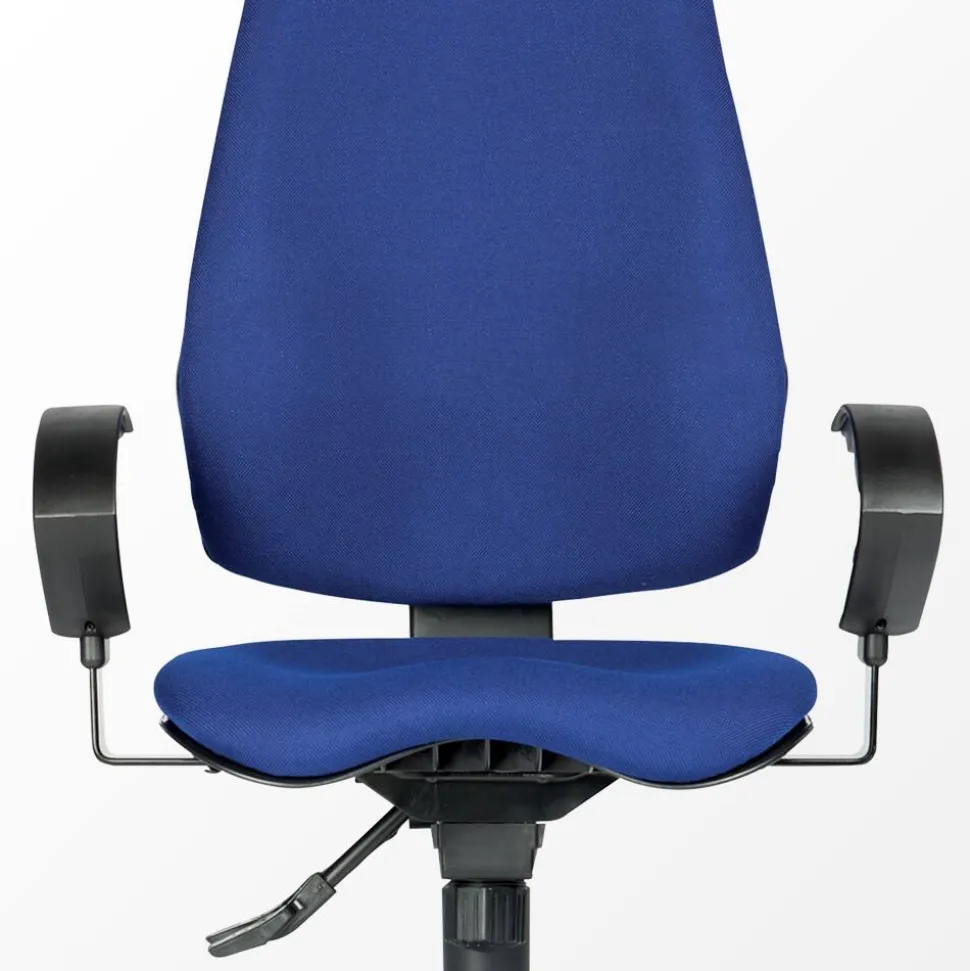 Viking Realspace Eiger Bureaustoel Synchroonmechanisme Stof 2D armleuning In hoogte verstelbare zitting Blauw 110 kg