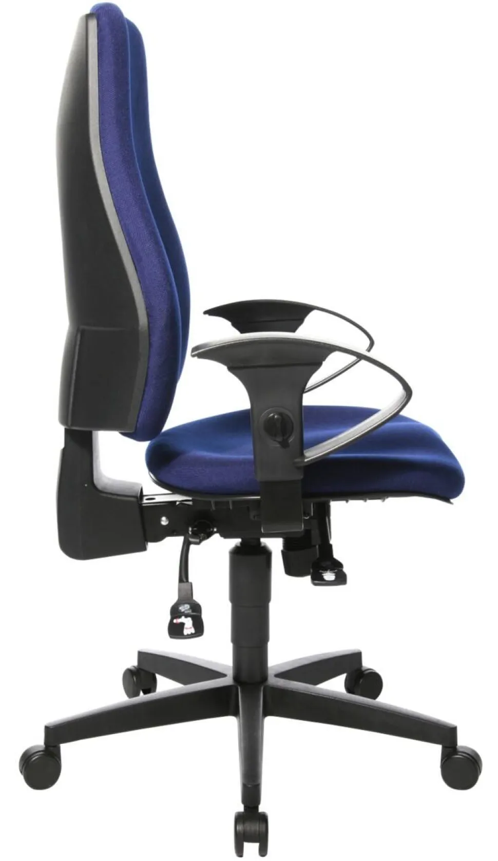 Viking Realspace Eiger Bureaustoel Synchroonmechanisme Stof 2D armleuning In hoogte verstelbare zitting Blauw 110 kg
