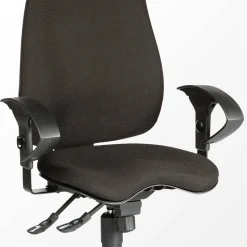 Viking Realspace Eiger Bureaustoel Synchroonmechanisme Stof 2D armleuning In hoogte verstelbare zitting Zwart 110 kg 640 x 680 x 1,270 mm