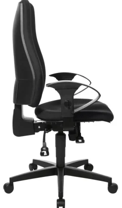 Viking Realspace Eiger Bureaustoel Synchroonmechanisme Stof 2D armleuning In hoogte verstelbare zitting Zwart 110 kg 640 x 680 x 1,270 mm