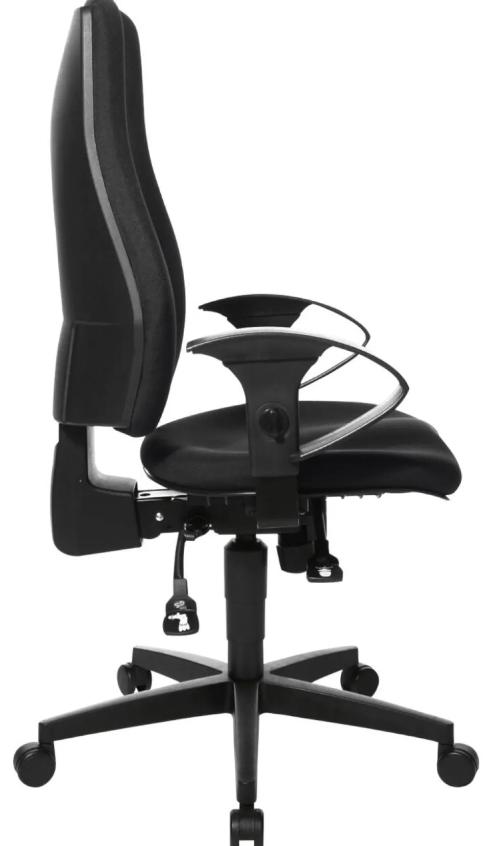 Viking Realspace Eiger Bureaustoel Synchroonmechanisme Stof 2D armleuning In hoogte verstelbare zitting Zwart 110 kg 640 x 680 x 1,270 mm