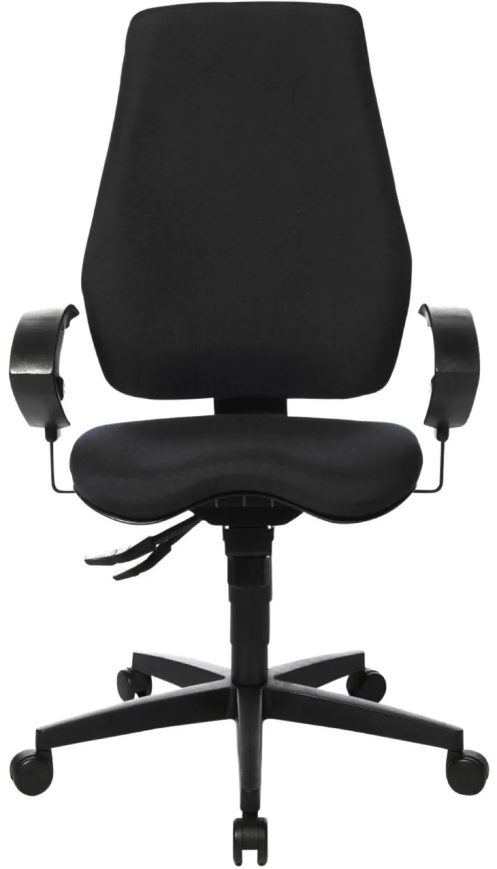 Viking Realspace Eiger Bureaustoel Synchroonmechanisme Stof 2D armleuning In hoogte verstelbare zitting Zwart 110 kg 640 x 680 x 1,270 mm