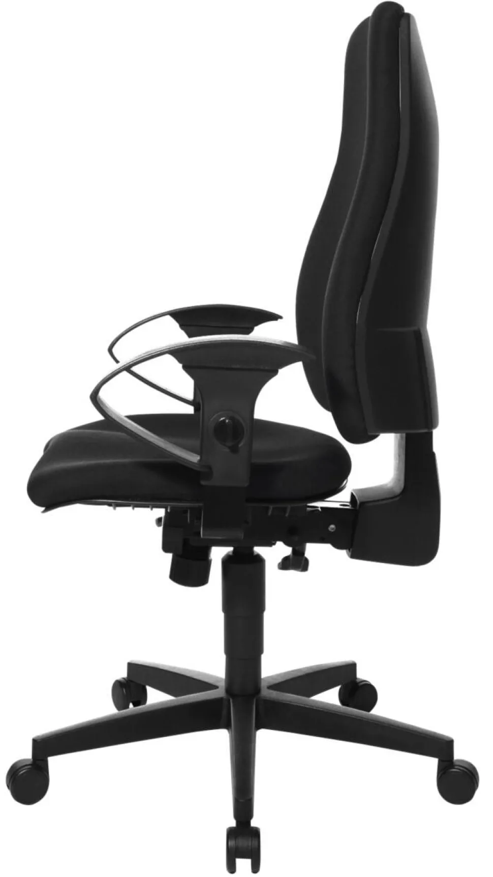 Viking Realspace Eiger Bureaustoel Synchroonmechanisme Stof 2D armleuning In hoogte verstelbare zitting Zwart 110 kg 640 x 680 x 1,270 mm