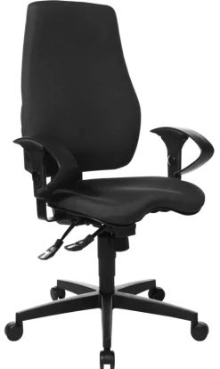 Viking Realspace Eiger Bureaustoel Synchroonmechanisme Stof 2D armleuning In hoogte verstelbare zitting Zwart 110 kg 640 x 680 x 1,270 mm