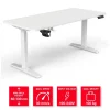 Viking Realspace Elektrisch hoogteverstelbaar Zit-sta-bureau Wit 1,600 (B) x 800 (D) x 1,300 (H) mm Melamine, staal