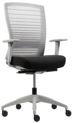 Viking Realspace Florence Ergonomische stoel Synchroonmechanisme Mesh, stof In hoogte verstelbare armleuning In hoogte verstelbare zitting Grijs, zwart 110 kg