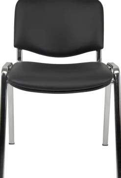 Viking Realspace ISO Bezoekersstoel Stof Zwart 120 kg D5C/IN 530 x 540 x 800 mm 4 Stuks