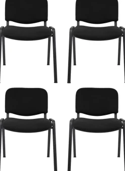 Viking Realspace ISO Bezoekerstoel Zwart 120 kg D5S/IN 530 x 540 x 800 mm 4 Stuks