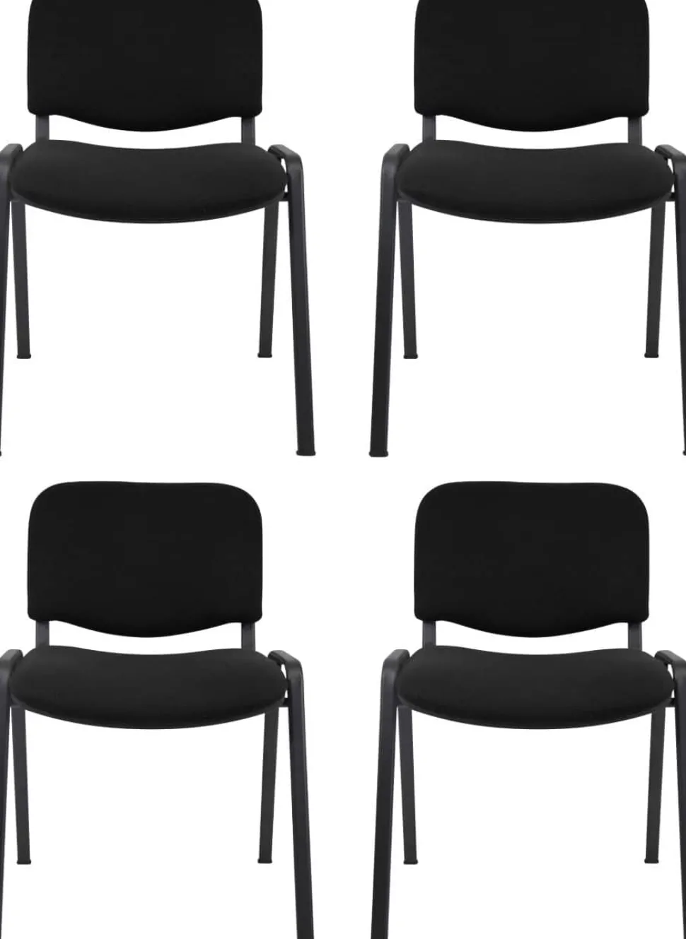 Viking Realspace ISO Bezoekerstoel Zwart 120 kg D5S/IN 530 x 540 x 800 mm 4 Stuks