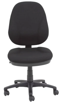 Viking Realspace Jura Bureaustoel Basismechanisme Stof Optionele armleuning In hoogte verstelbare zitting Zwart 110 kg 635 x 495 x 1,060 mm