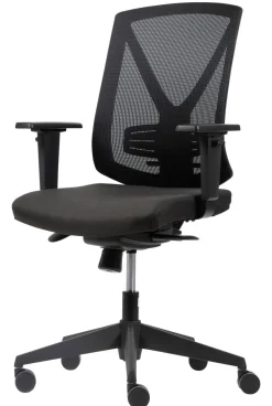 Viking Realspace Karl Bureaustoel Synchroonmechanisme Mesh In hoogte verstelbare armleuning In hoogte verstelbare zitting Zwart 120 kg 640 x 695 mm
