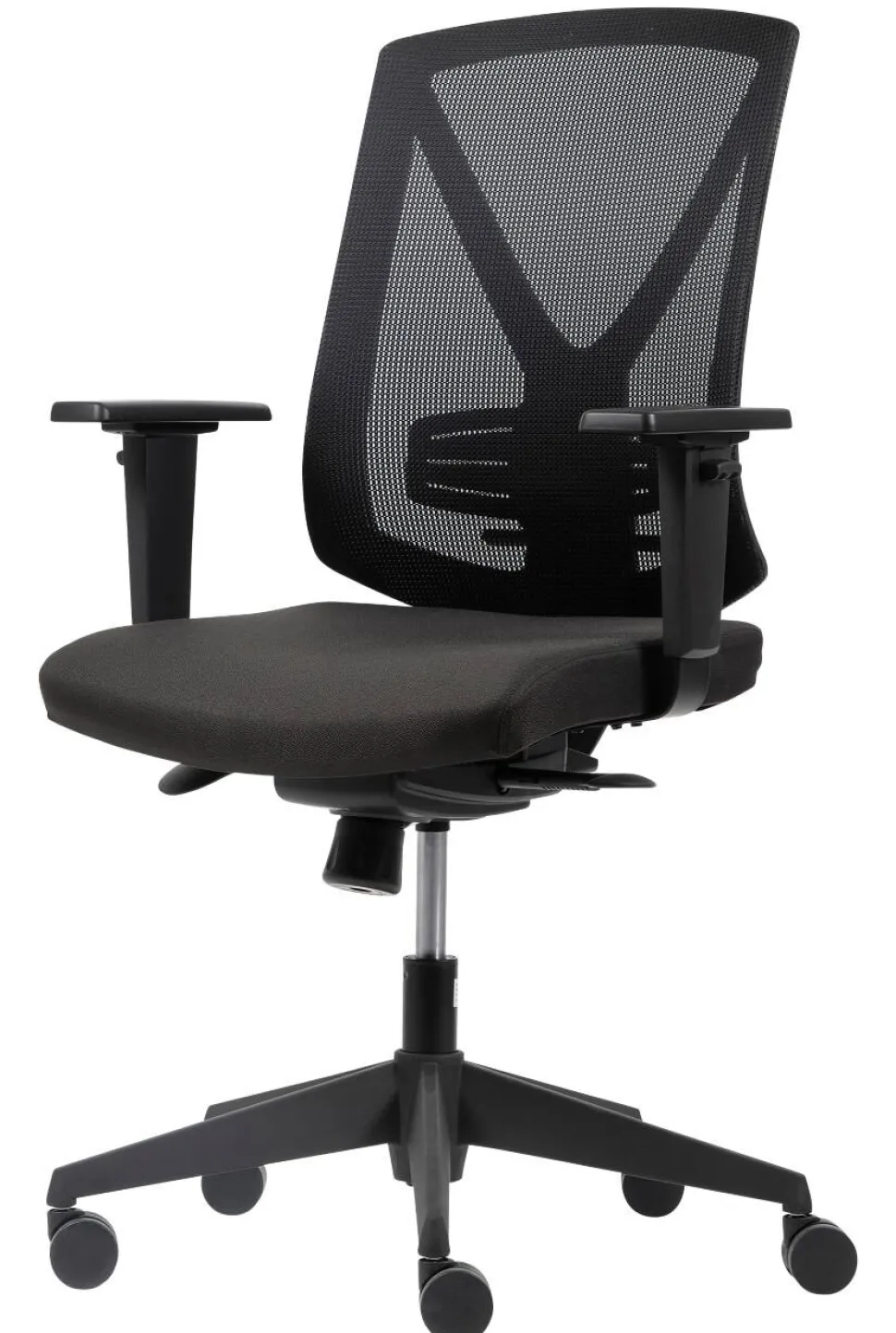 Viking Realspace Karl Bureaustoel Synchroonmechanisme Mesh In hoogte verstelbare armleuning In hoogte verstelbare zitting Zwart 120 kg 640 x 695 mm