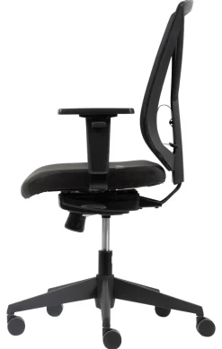 Viking Realspace Karl Bureaustoel Synchroonmechanisme Mesh In hoogte verstelbare armleuning In hoogte verstelbare zitting Zwart 120 kg 640 x 695 mm