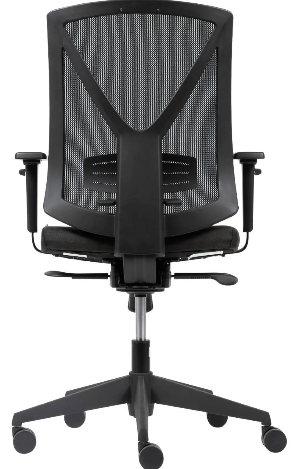 Viking Realspace Karl Bureaustoel Synchroonmechanisme Mesh In hoogte verstelbare armleuning In hoogte verstelbare zitting Zwart 120 kg 640 x 695 mm