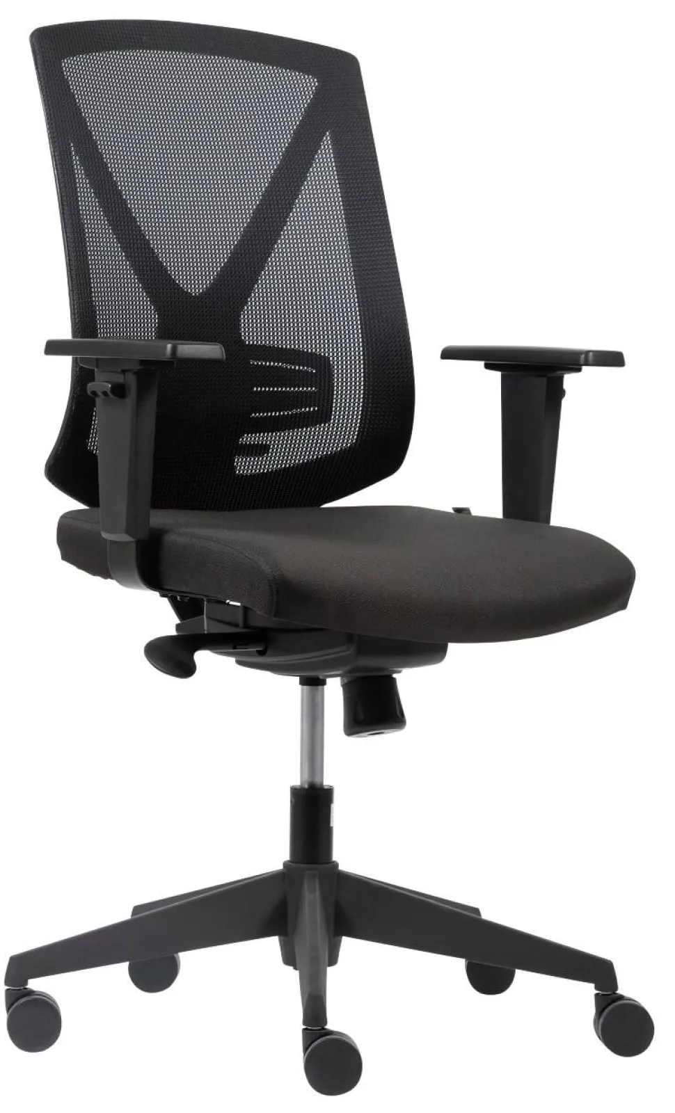 Viking Realspace Karl Bureaustoel Synchroonmechanisme Mesh In hoogte verstelbare armleuning In hoogte verstelbare zitting Zwart 120 kg 640 x 695 mm