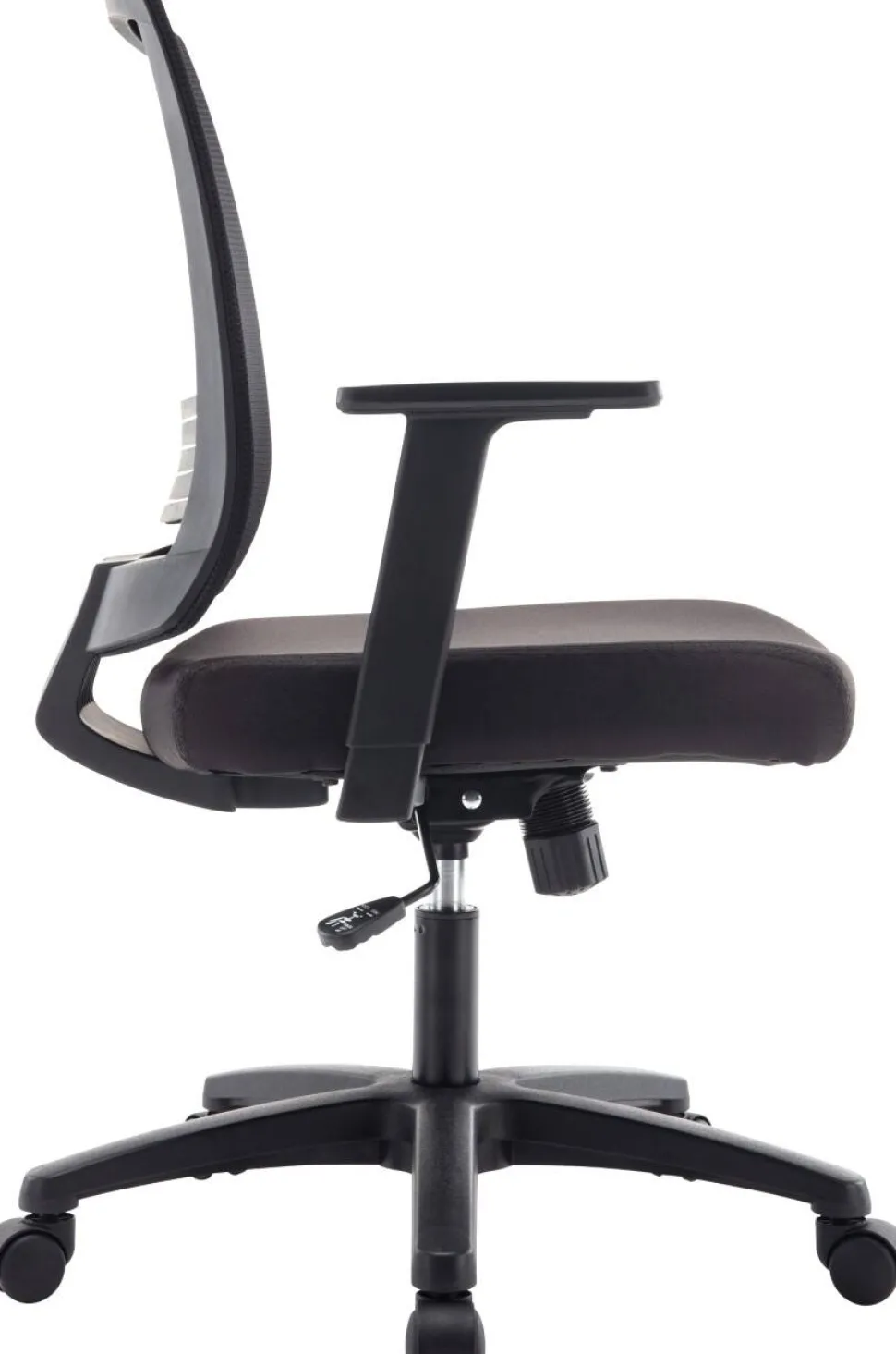 Viking Realspace Karl Economy Bureaustoel Basismechanisme Mesh, stof Vaste armleuning In hoogte verstelbare zitting Zwart 110 kg MC1002C