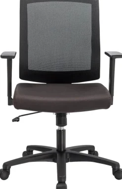 Viking Realspace Karl Economy Bureaustoel Basismechanisme Mesh, stof Vaste armleuning In hoogte verstelbare zitting Zwart 110 kg MC1002C