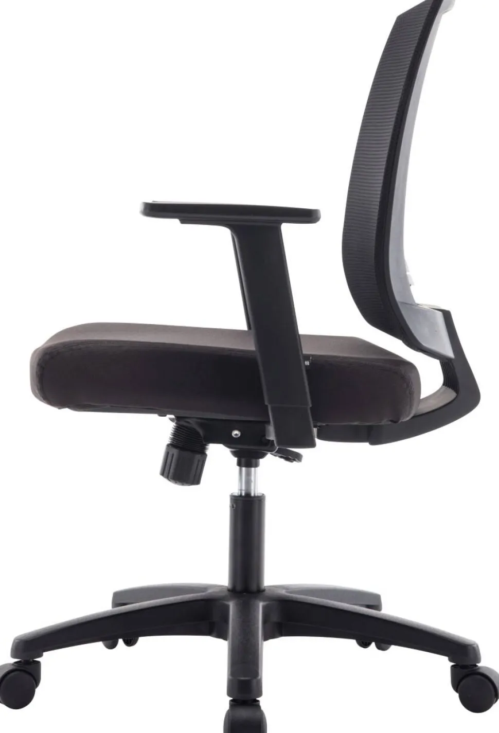Viking Realspace Karl Economy Bureaustoel Basismechanisme Mesh, stof Vaste armleuning In hoogte verstelbare zitting Zwart 110 kg MC1002C