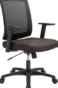 Viking Realspace Karl Economy Bureaustoel Basismechanisme Mesh, stof Vaste armleuning In hoogte verstelbare zitting Zwart 110 kg MC1002C