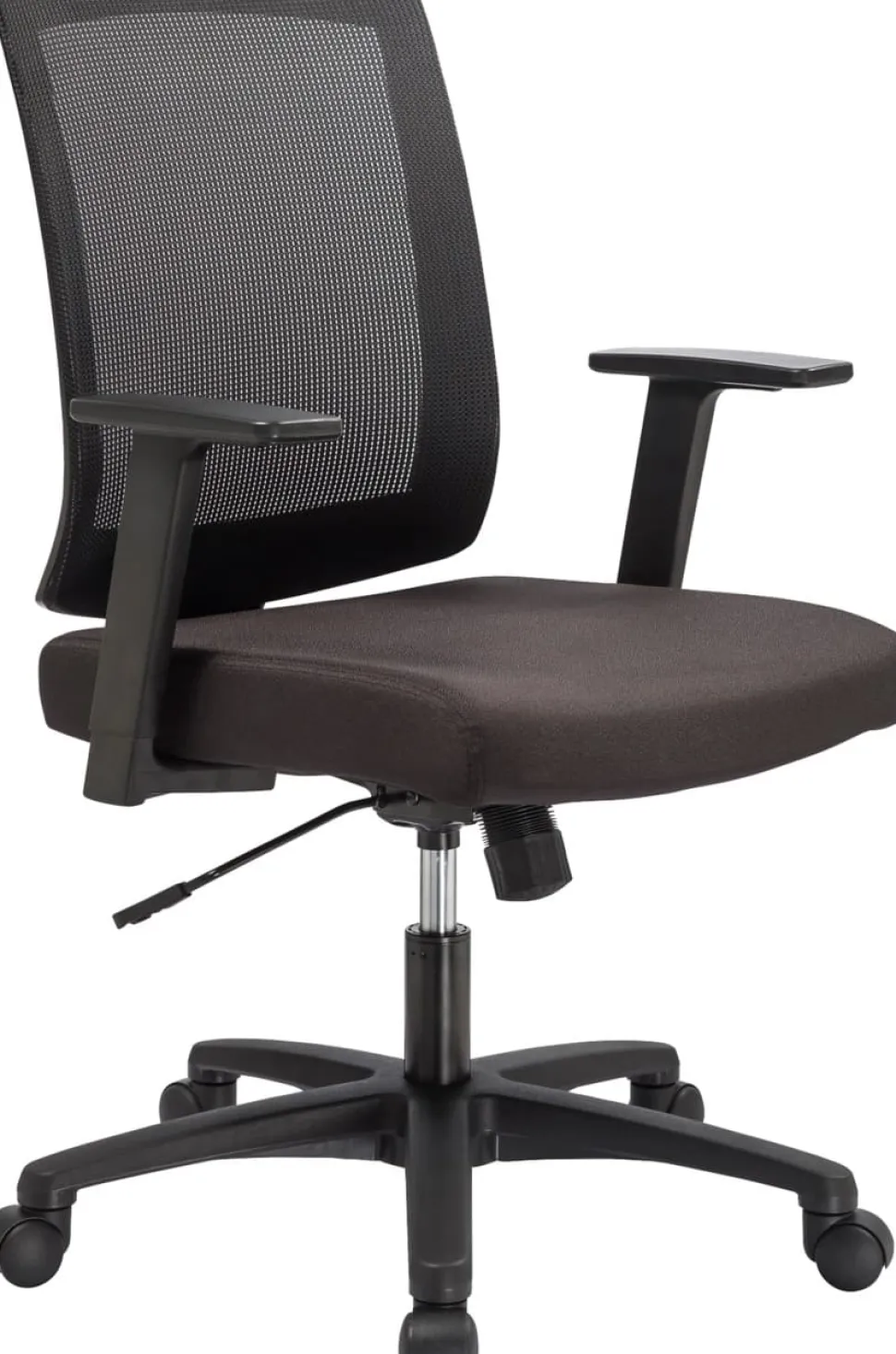 Viking Realspace Karl Economy Bureaustoel Basismechanisme Mesh, stof Vaste armleuning In hoogte verstelbare zitting Zwart 110 kg MC1002C