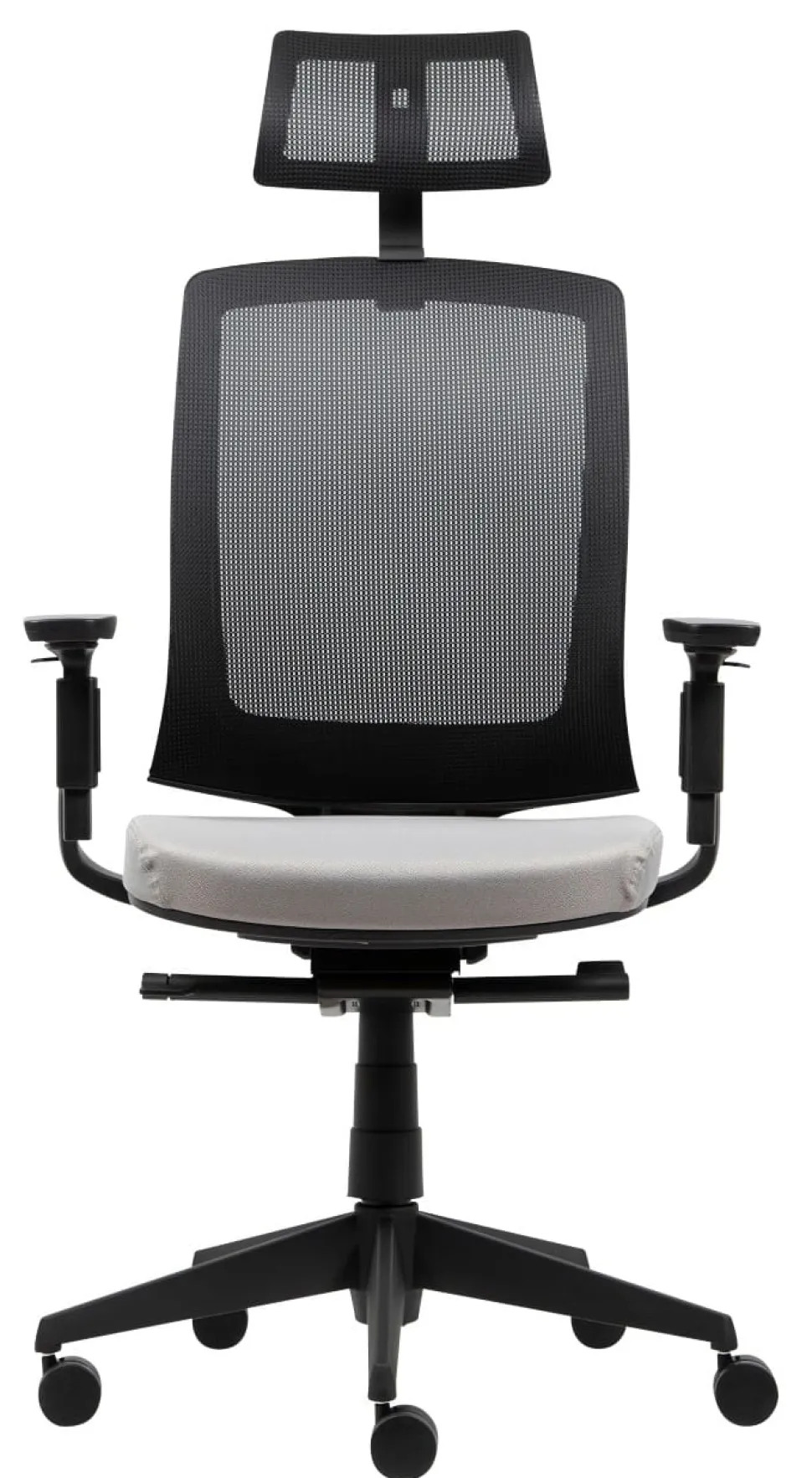 Viking Realspace Karl Ergo Bureaustoel Permanent contact Mesh, stof 3D armleuning In hoogte verstelbare zitting Grijs, zwart 110 kg 9115109BE