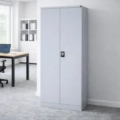 Viking Realspace Kast Staal 4 Planken Afsluitbaar 920 x 420 x 1,950 mm Zilver