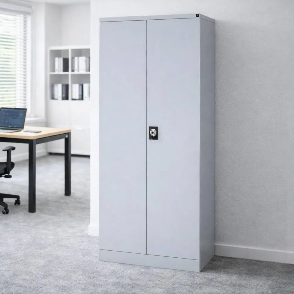 Viking Realspace Kast Staal 4 Planken Afsluitbaar 920 x 420 x 1,950 mm Zilver