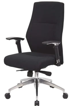Viking Realspace London Directiestoel Synchroonmechanisme Stof 2D armleuning In hoogte verstelbare zitting Zwart 110 kg 650 mm