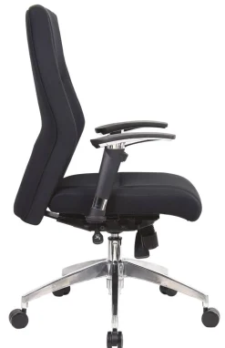 Viking Realspace London Directiestoel Synchroonmechanisme Stof 2D armleuning In hoogte verstelbare zitting Zwart 110 kg 650 mm