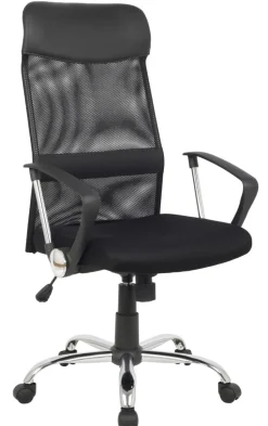 Viking Realspace Mosil Bureaustoel Basismechanisme Mesh Vaste armleuning In hoogte verstelbare zitting Zwart 120 kg