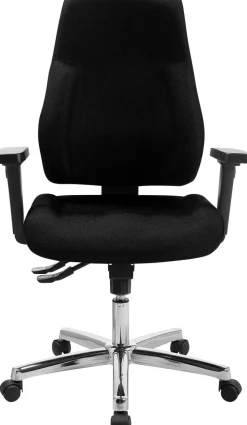 Viking Realspace Signum Bureaustoel Synchroonmechanisme Stof 3D armleuning In hoogte verstelbare zitting Zwart 110 kg 645 x 695 x 1,240 mm