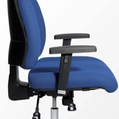 Viking Realspace Signum Bureaustoel Synchroonmechanisme Stof 3D armleuning In hoogte verstelbare zitting Blauw 110 kg