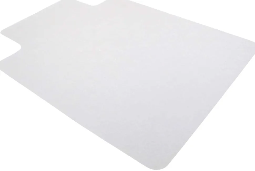 Viking Realspace Standaard Stoelmat PVC (Polyvinylchloride) Rechthoek met voorstuk, rechthoekig Transparant 120 x 90 cm Harde vloer
