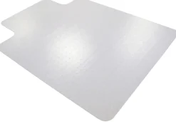 Viking Realspace Standaard Stoelmat Phthlate vrije PVC Rechthoek met voorstuk, rechthoekig Transparant 120 x 90 cm Zachte vloer