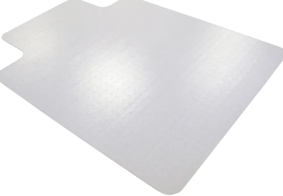 Viking Realspace Standaard Stoelmat Phthlate vrije PVC Rechthoek met voorstuk, rechthoekig Transparant 120 x 90 cm Zachte vloer