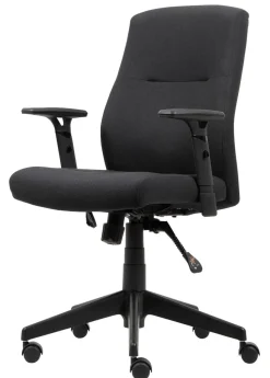 Viking Realspace Stanley Bureaustoel Kniekanteling Stof In hoogte verstelbare armleuning In hoogte verstelbare zitting Zwart 110 kg 675 x 680 x 1,075 mm