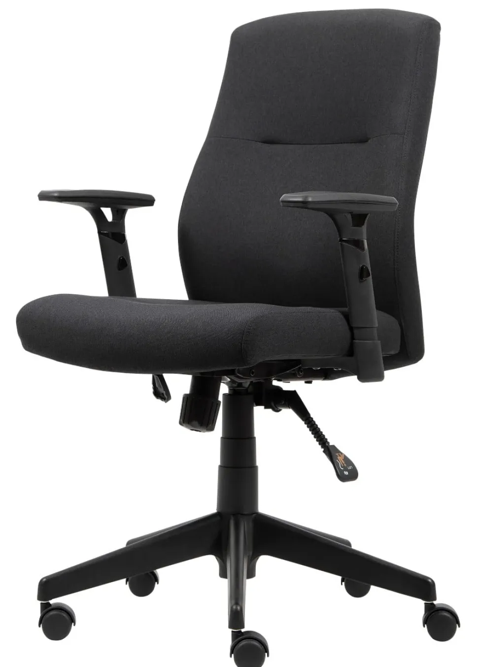 Viking Realspace Stanley Bureaustoel Kniekanteling Stof In hoogte verstelbare armleuning In hoogte verstelbare zitting Zwart 110 kg 675 x 680 x 1,075 mm