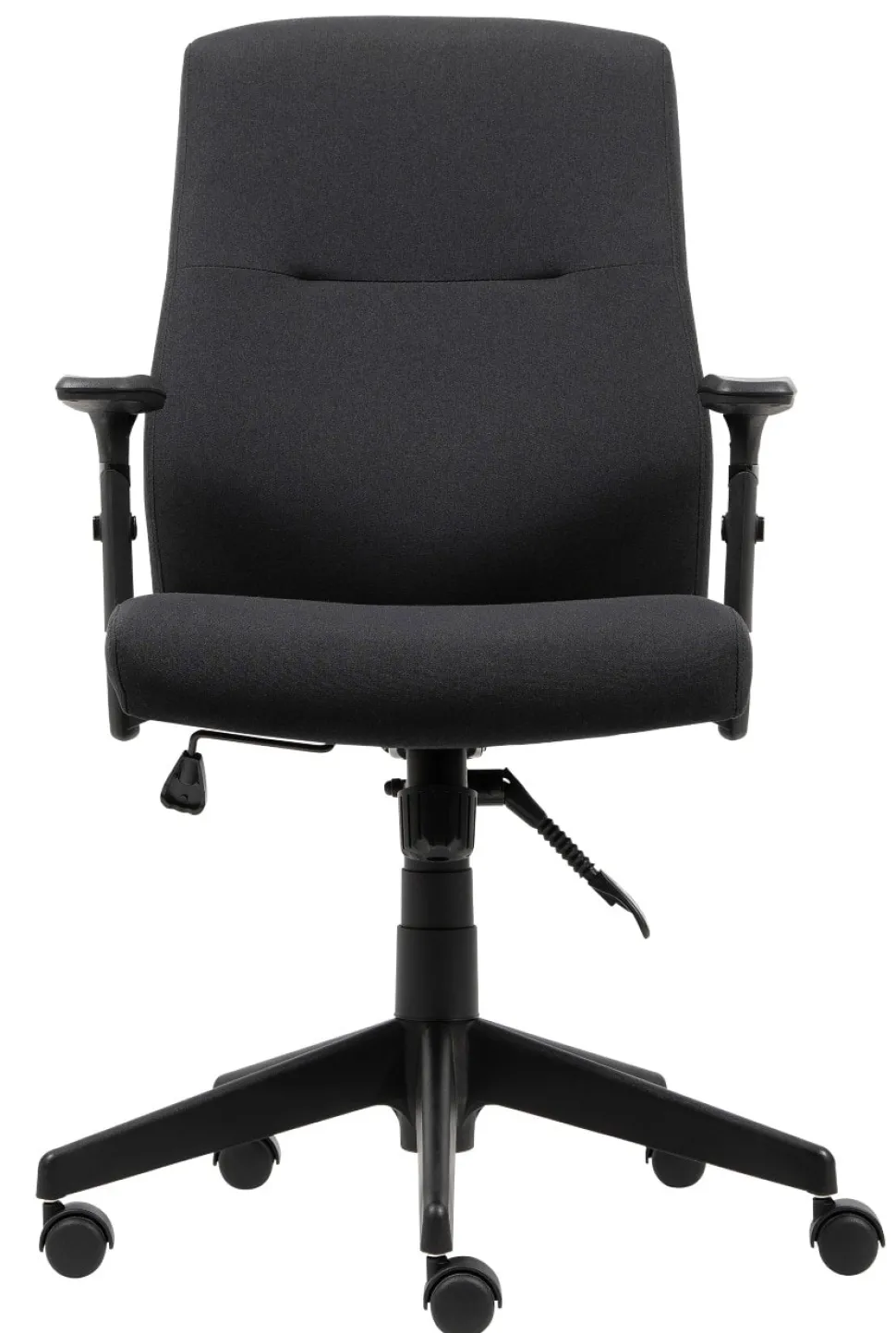 Viking Realspace Stanley Bureaustoel Kniekanteling Stof In hoogte verstelbare armleuning In hoogte verstelbare zitting Zwart 110 kg 675 x 680 x 1,075 mm