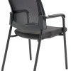 Viking Realspace Sutton Stapelbare stoel Mesh, stof Vaste armleuning Zwart 110 kg Sutton 580 x 450 x 850 mm