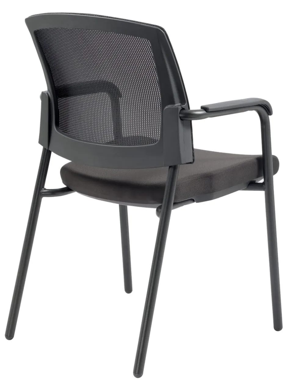 Viking Realspace Sutton Stapelbare stoel Mesh, stof Vaste armleuning Zwart 110 kg Sutton 580 x 450 x 850 mm