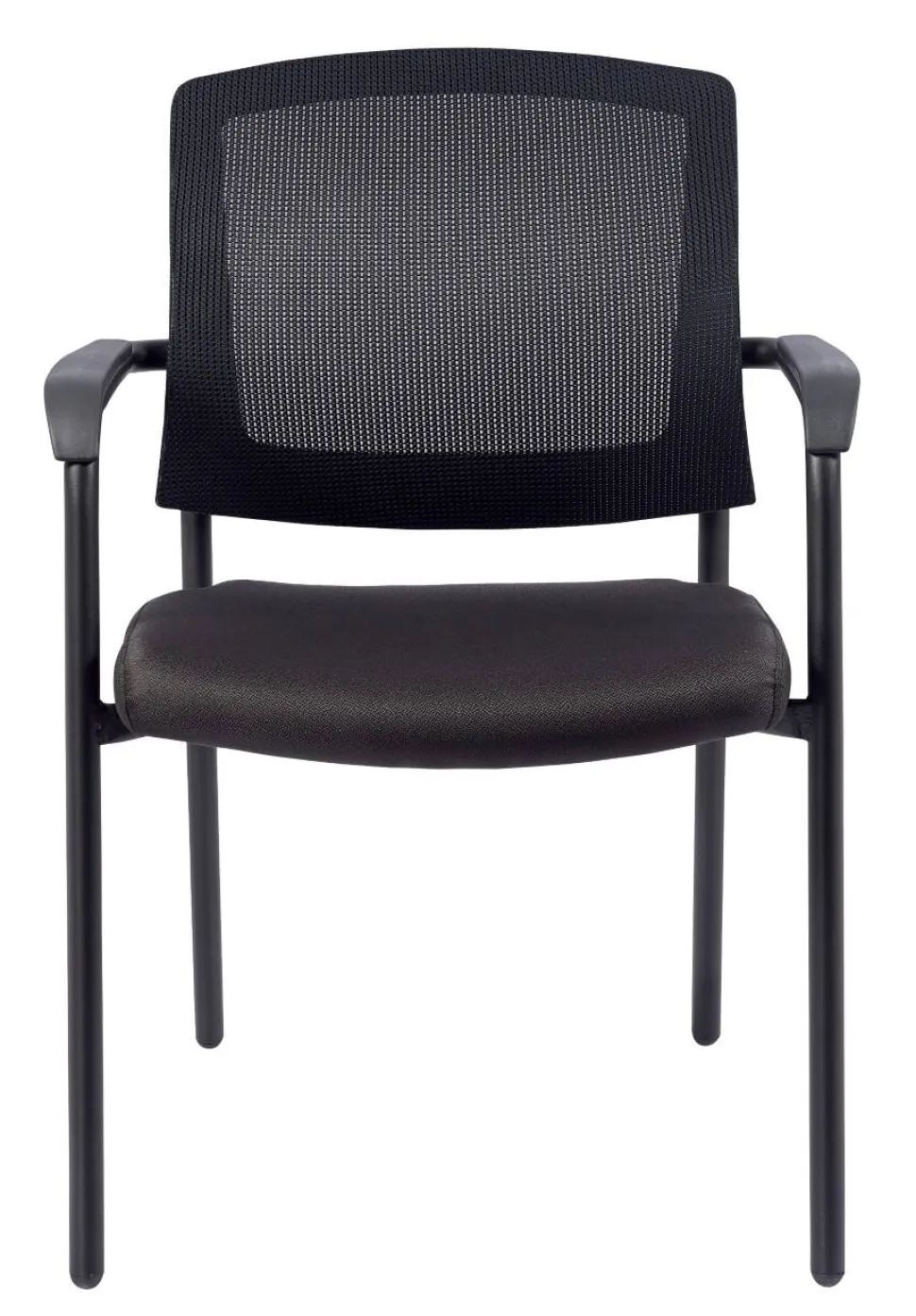 Viking Realspace Sutton Stapelbare stoel Mesh, stof Vaste armleuning Zwart 110 kg Sutton 580 x 450 x 850 mm