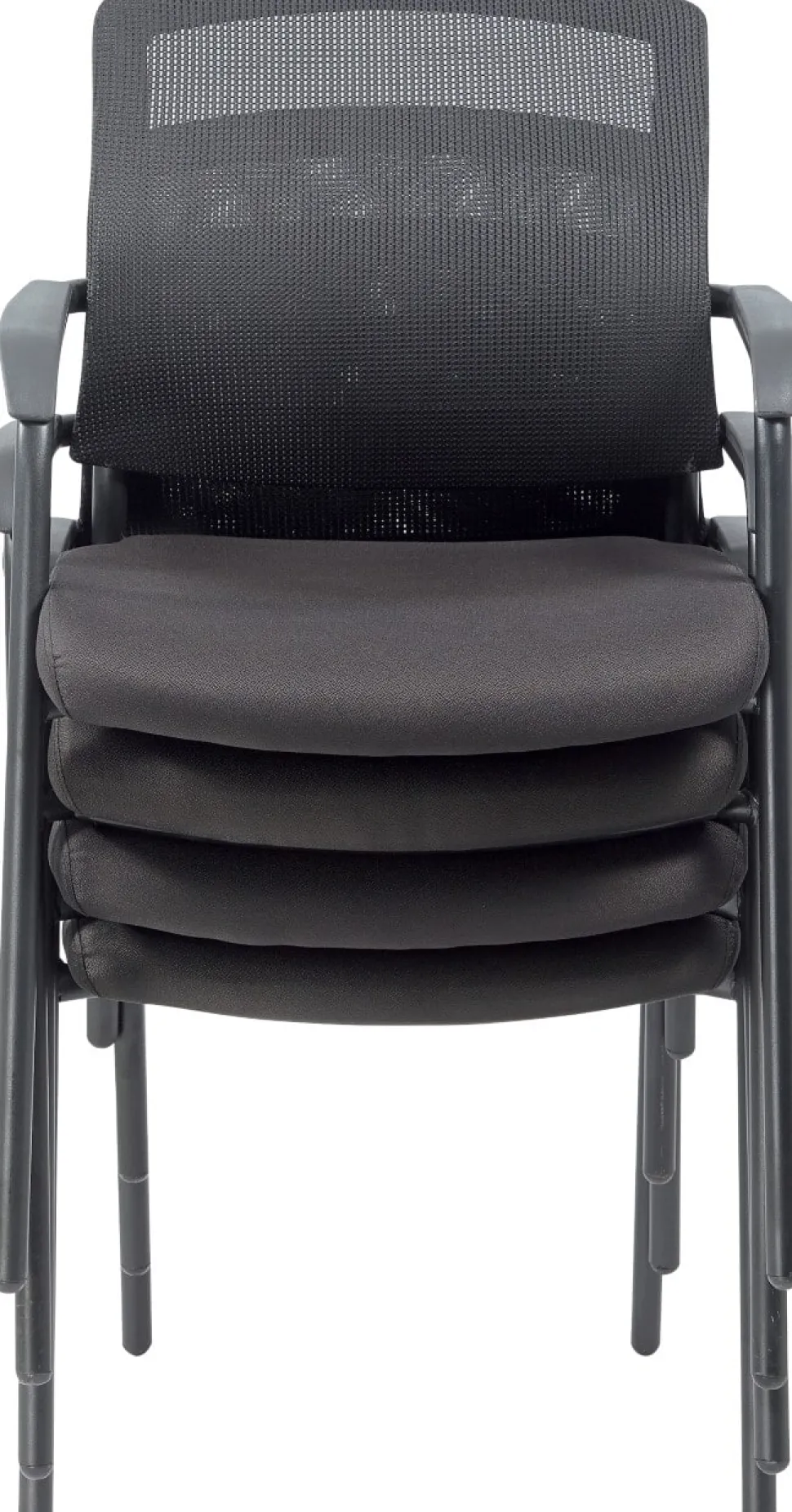 Viking Realspace Sutton Stapelbare stoel Mesh, stof Vaste armleuning Zwart 110 kg Sutton 580 x 450 x 850 mm