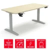 Viking Realspace Zit-sta-bureau Ahorn 1.600 (B) x 800 (D) x 1.300 (H) mm Metaal, gemelamineerde spaanplaat