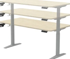 Viking Realspace Zit-sta-bureau Ahorn 1.600 (B) x 800 (D) x 1.300 (H) mm Metaal, gemelamineerde spaanplaat