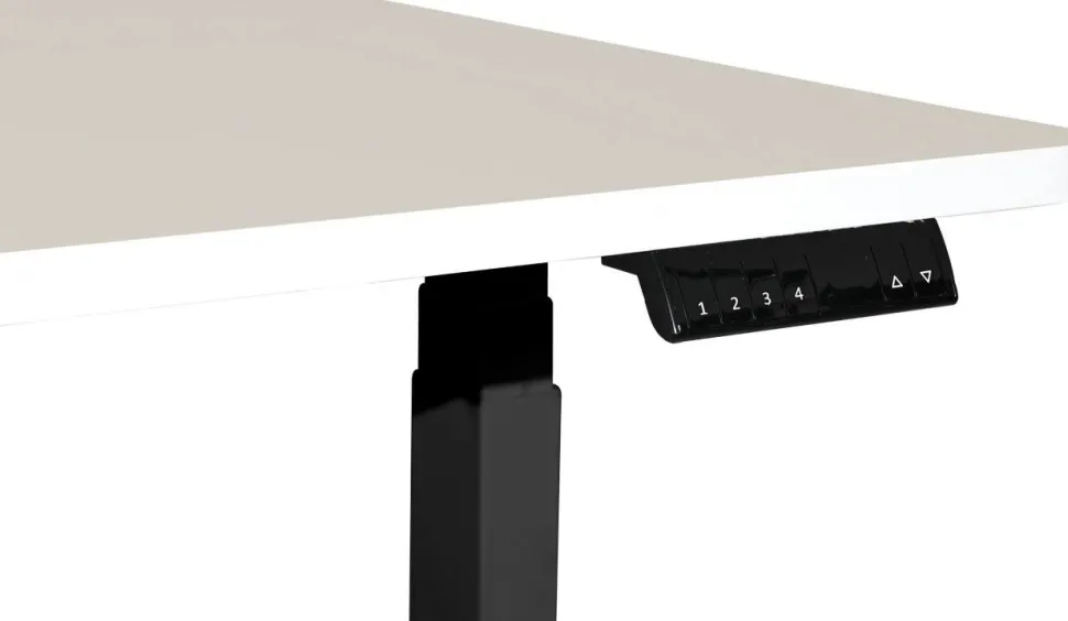 Viking Realspace Zit-sta-bureau Grijs, zwart 1600 (B) x 800 (D) x 600 - 1300 (H) mm Melamine, staal