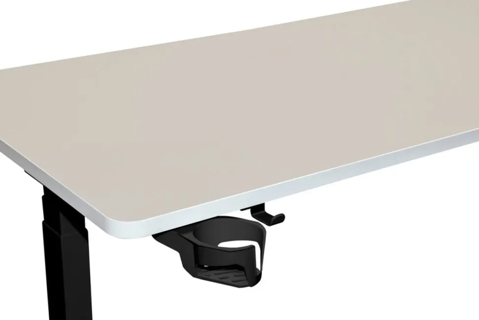 Viking Realspace Zit-sta-bureau Grijs, zwart 1600 (B) x 800 (D) x 600 - 1300 (H) mm Melamine, staal